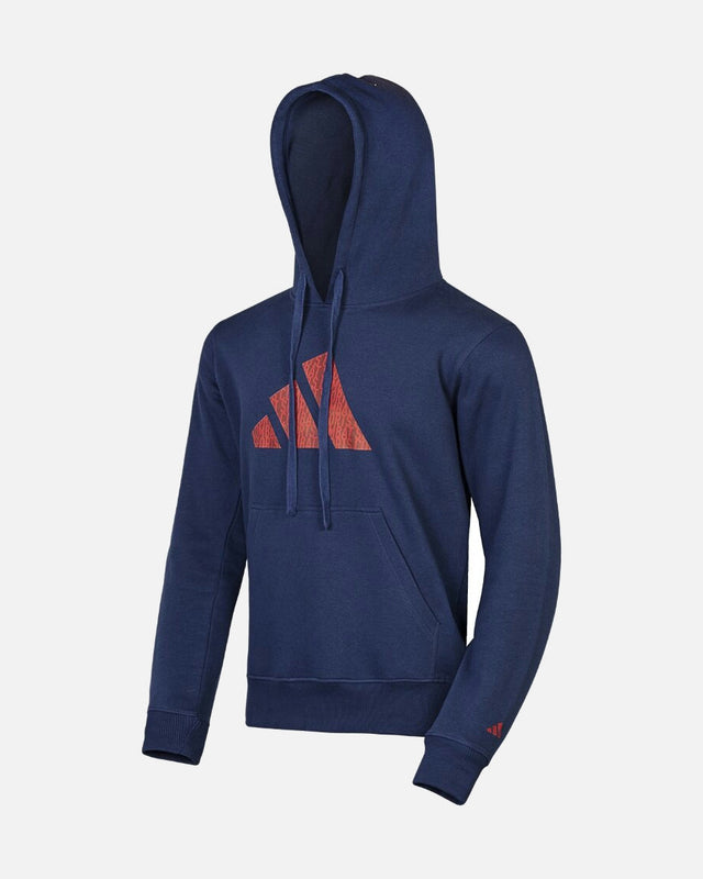 Adidas Hoodie Perfo Script Graphic - Blu