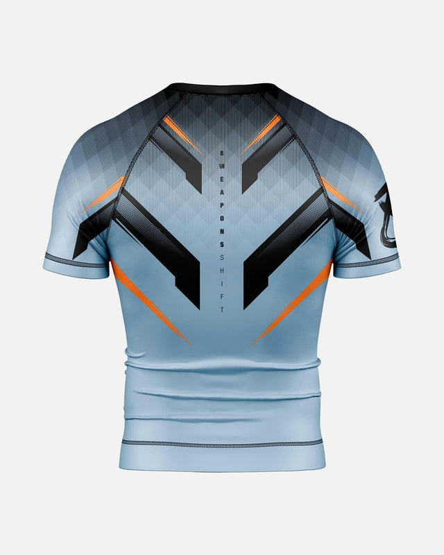 Rashguard 8 WEAPONS Shift – Gris hielo/Naranja