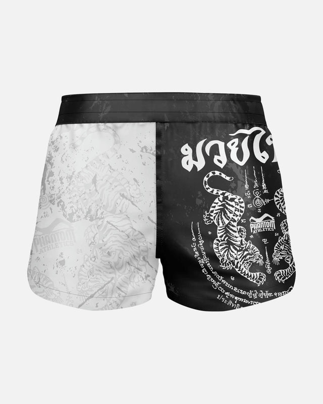 Pantalones de Muay Thai Phantom Athletics Fusion – Negro/Blanco
