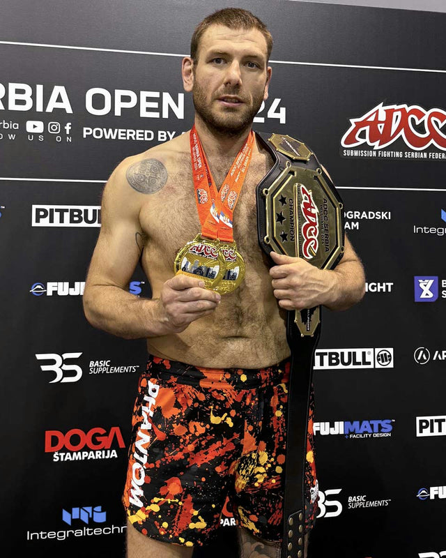 Phantom Athletics MMA Shorts Fusion Splatter - Rood