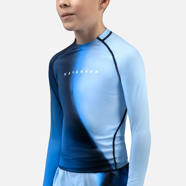 Hayabusa Rashguard Apex Nova Lange Ärmel Kinder – Blau