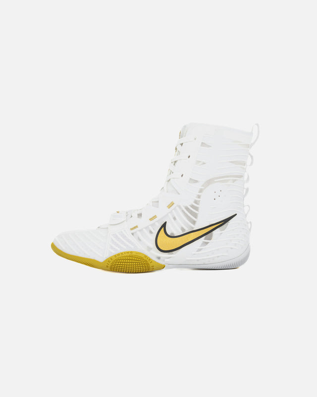 Chaussures de boxe Nike HyperKO 3 – Blanc/Or