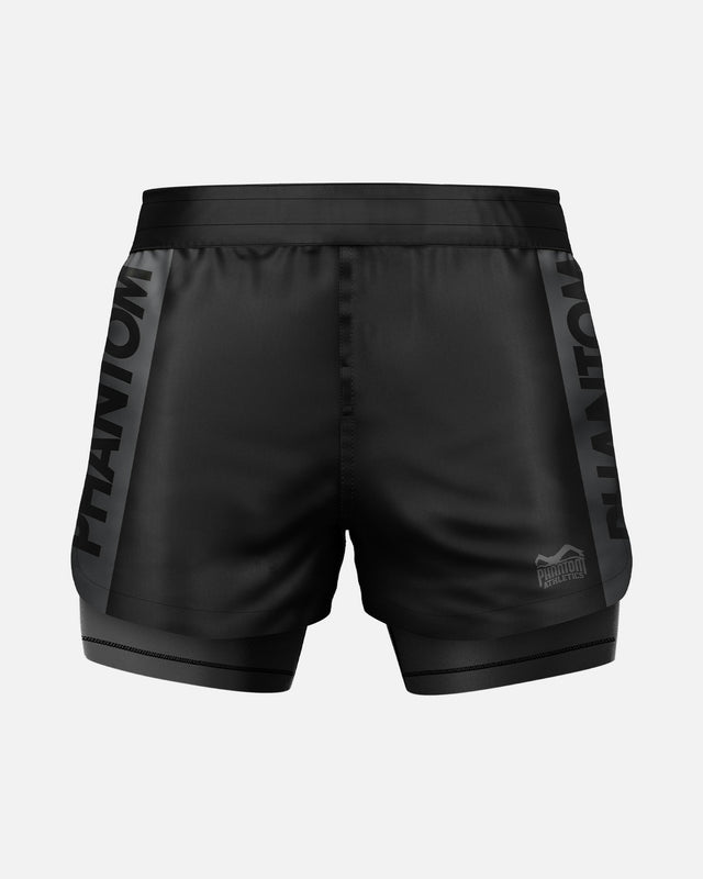 Phantom Athletics Compressie Shorts Fusion 2in1 Apex - Zwart/Grijs