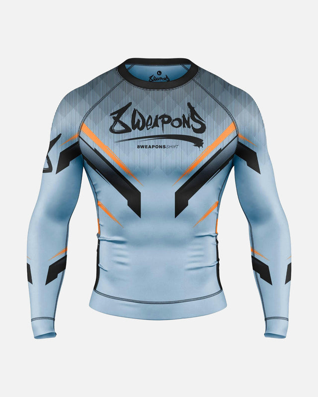 8 WEAPONS Rashguard Shift – Eisgrau/Orange