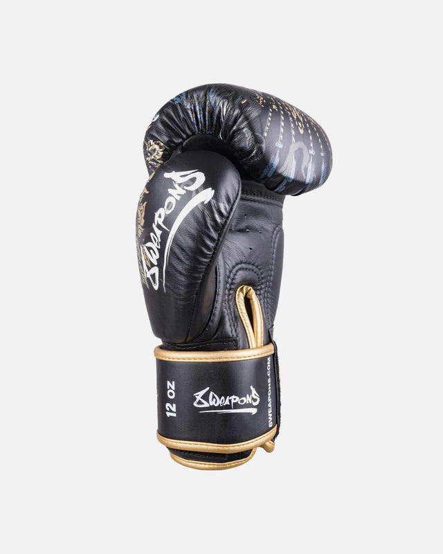 8 WEAPONS Boxhandschuhe Three Elephants 2.0 – Schwarz/Gold
