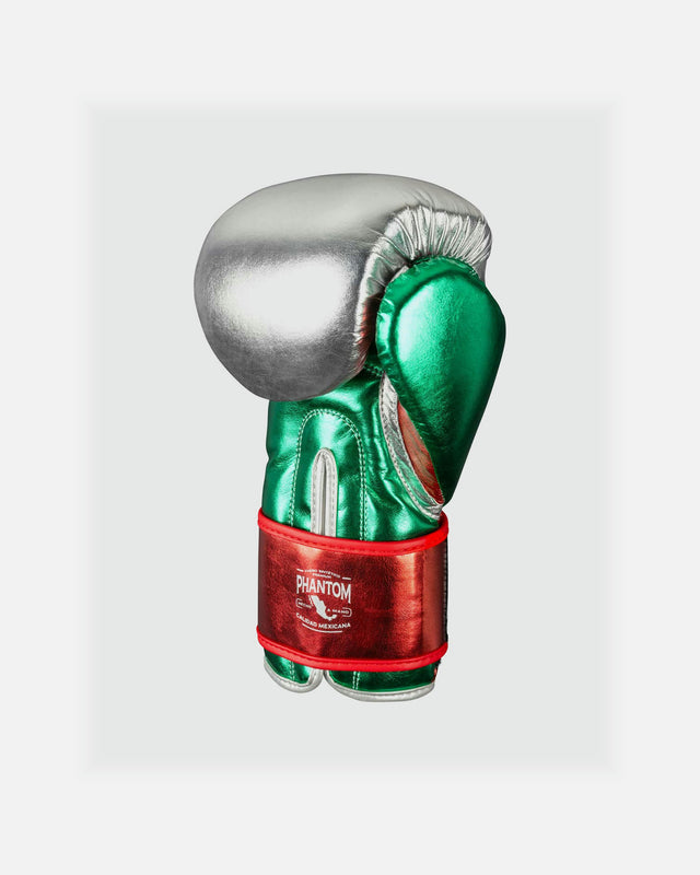 Luvas de boxe Phantom Athletics Mexico – Preto/Verde/Vermelho
