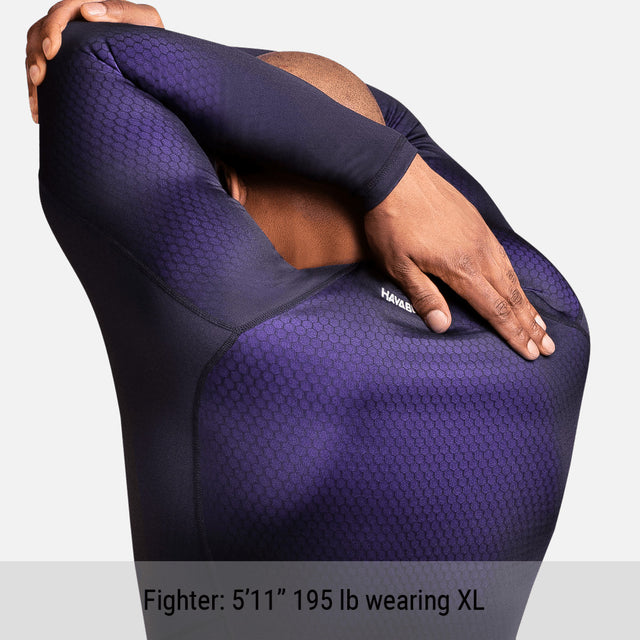 Hayabusa Rashguard Fusion Lange Ärmel – Schwarz/Lila