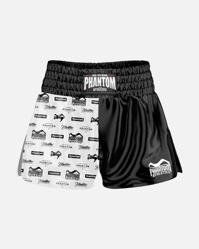 Shorts de Muay Thai Phantom Athletics Legend – Noir/Blanc
