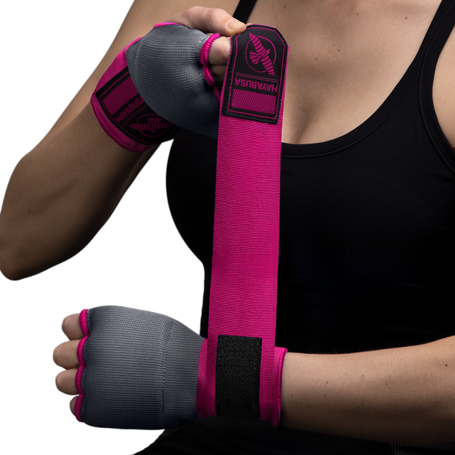 Guantes interiores Hayabusa Quick Gel – Gris/Rosa