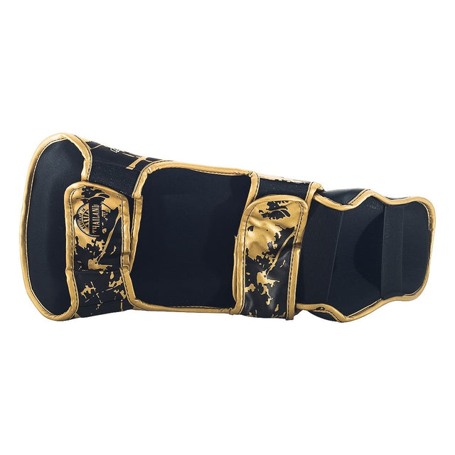 Espinilleras de kickboxing Booster Marble Niños – Negro/Oro