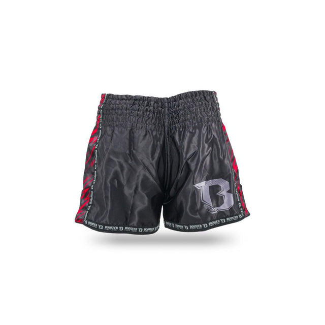 Pantaloncini Kickboxing Booster Combat Bambini – Nero/Rosso