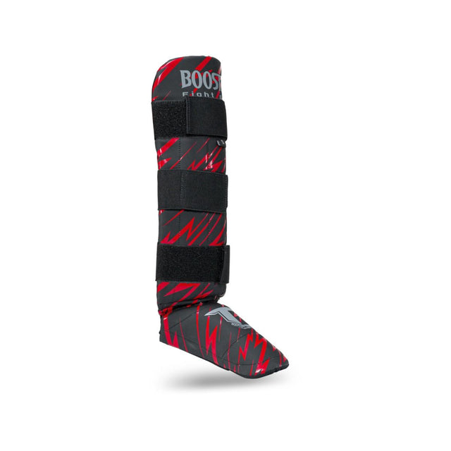 Booster Schienbeinschoner Combat Kinder – Schwarz/Rot