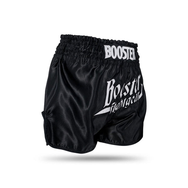 Shorts de kickboxing Booster Thunder – Noir/Blanc