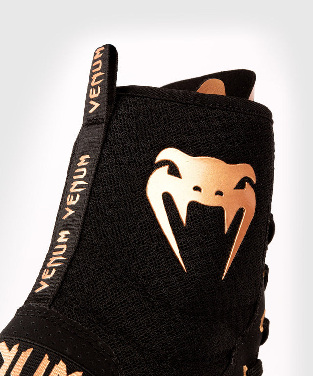 Venum Boxschuhe Elite – Schwarz/Bronze – Boxschuhe