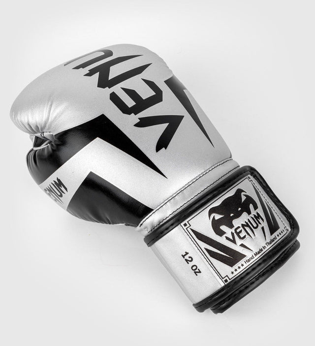 Guantes de boxeo Venum Elite – Plata/Negro – Guantes de boxeo