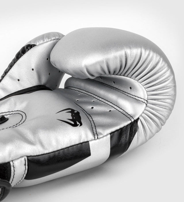 Guantes de boxeo Venum Elite – Plata/Negro – Guantes de boxeo