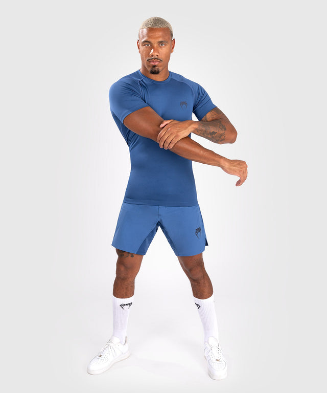 Venum Rashguard Contender Kurzarm – Blau – Rashguard