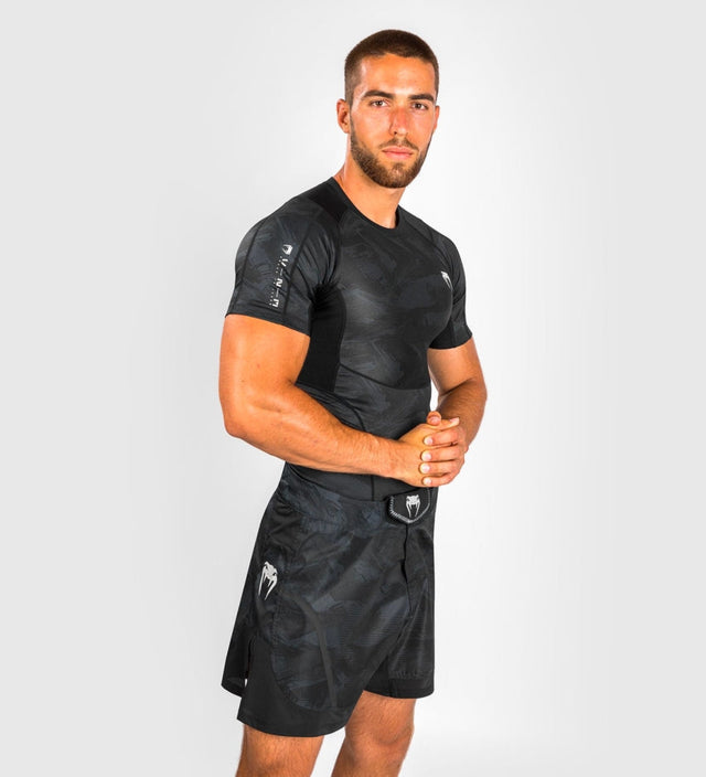 Venum Rashguard Electron 3.0 Korte Mouwen - Zwart - Rashguard