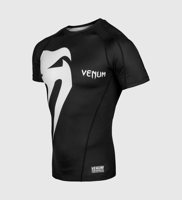 Venum Rashguard Giant Kurzarm – Schwarz/Weiß – T-Shirt
