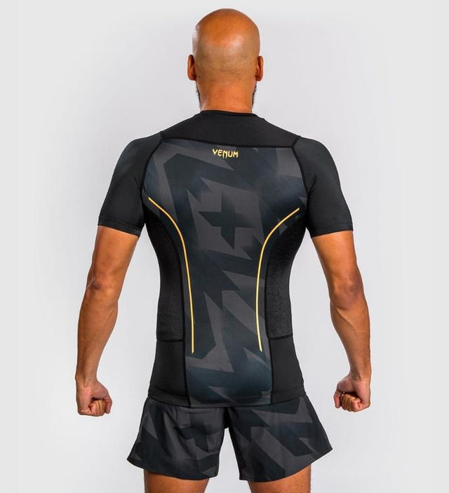 Venum Rashguard Razor Maniche Corte - Nero/Oro - Rashguard