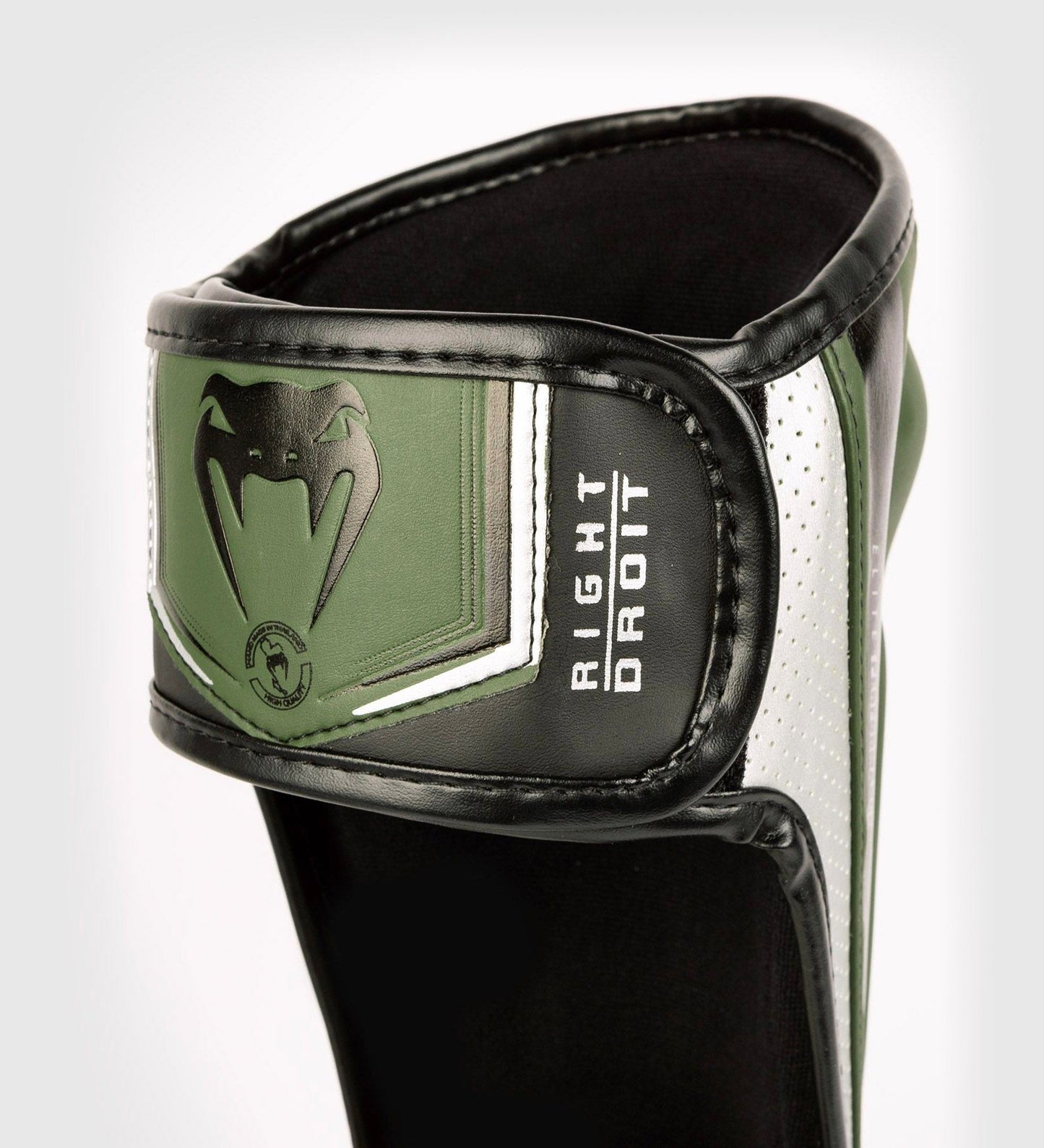 Protège-tibias Venum Elite Evo - Vert/Argent/Noir