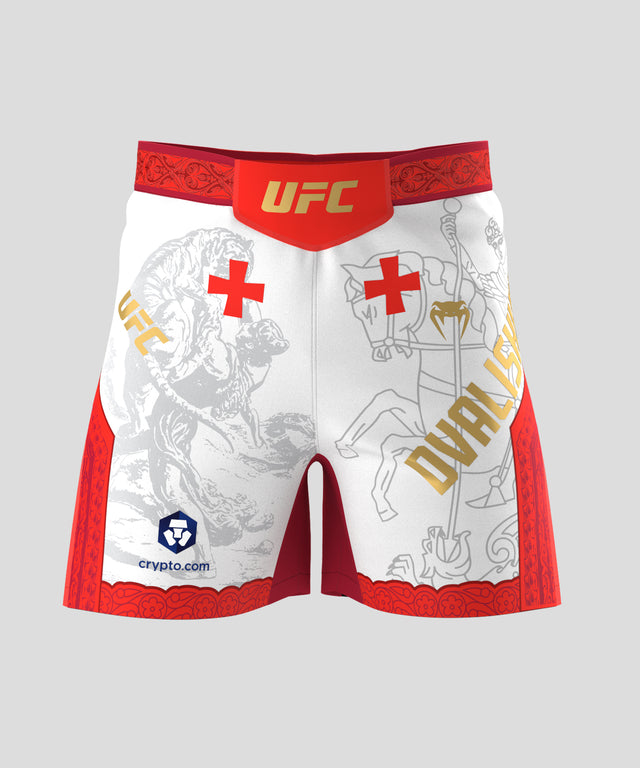 Spodenki MMA UFC Venum Unrivaled Merab Dvalishvili – Białe/Czerwone