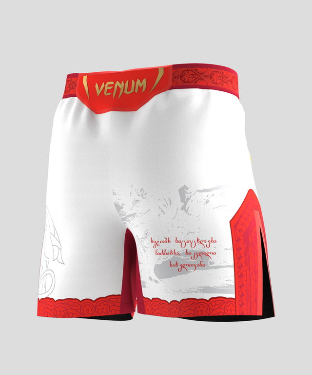 Spodenki MMA UFC Venum Unrivaled Merab Dvalishvili – Białe/Czerwone