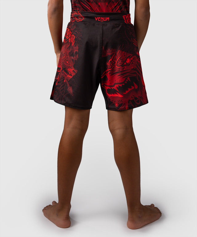 Venum MMA-Shorts Wolf Atak Kinder – Schwarz/Rot
