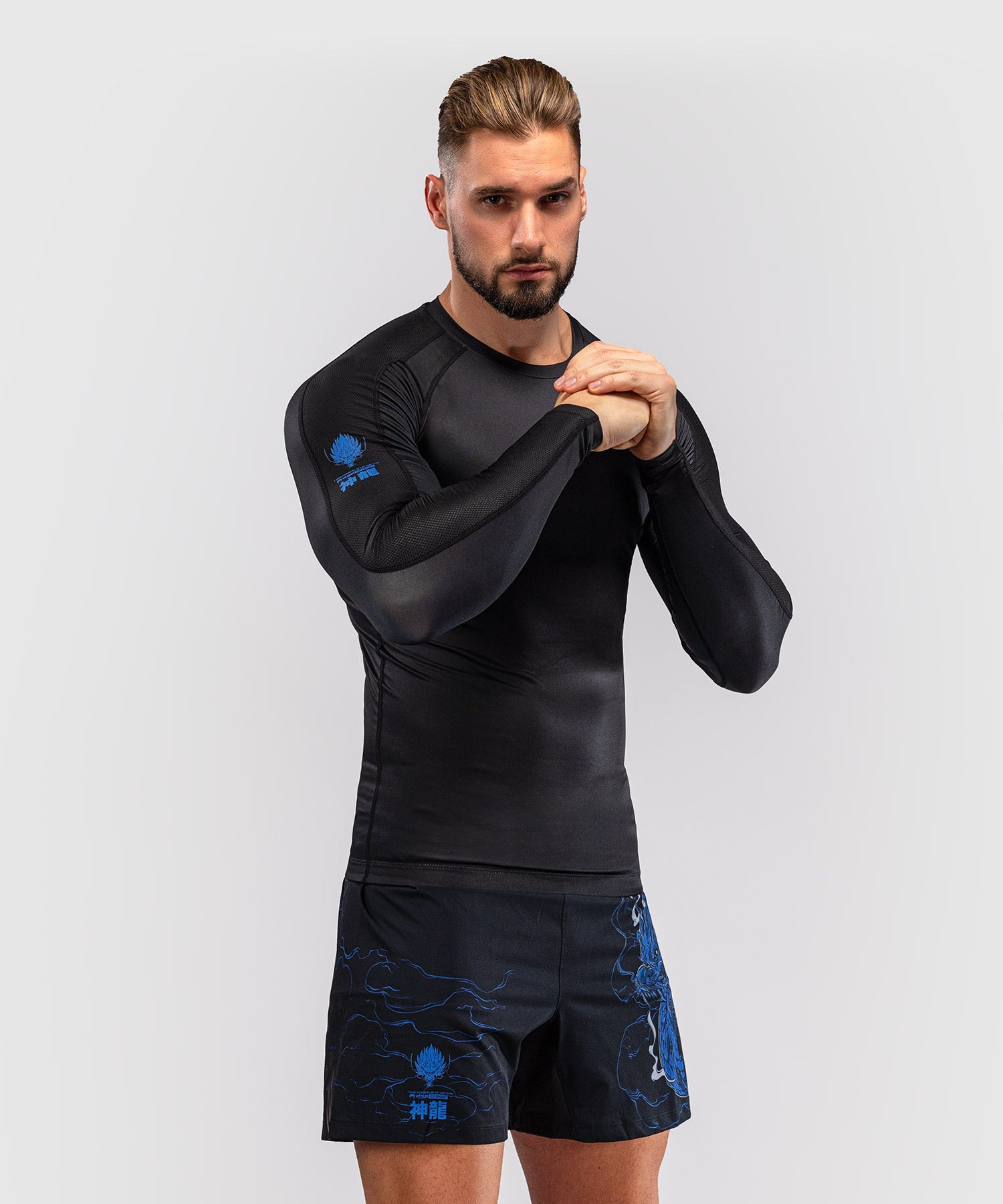 Rashguard Venum Thunder Dragon Manga Larga – Negro/Azul Real