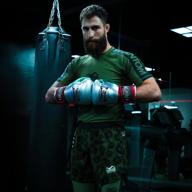 Luvas de boxe Phantom Athletics Mexico – Preto/Verde/Vermelho