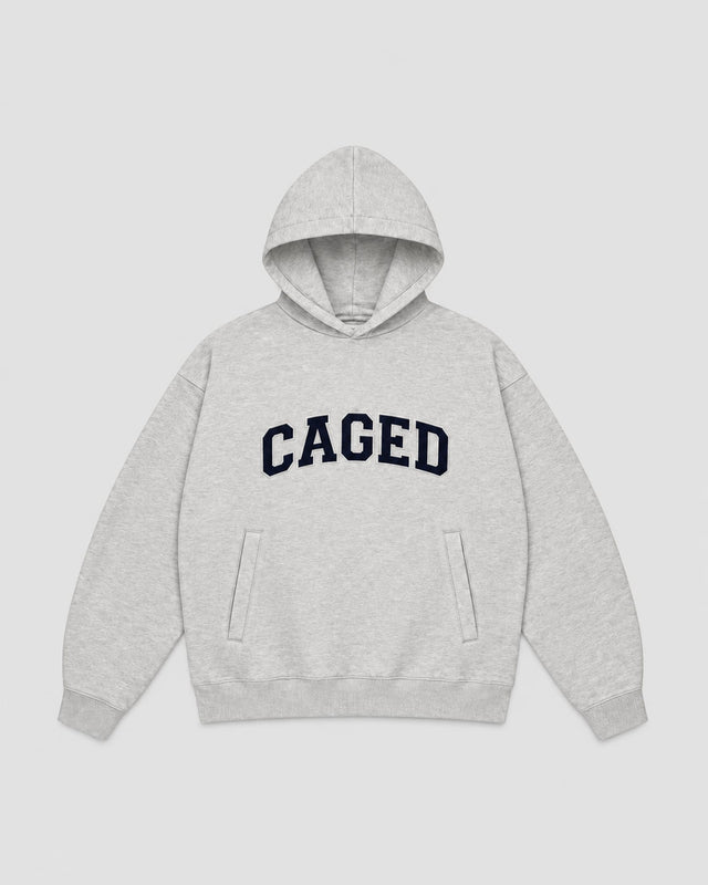 Sweat à capuche Caged Varsity – Gris Mélange