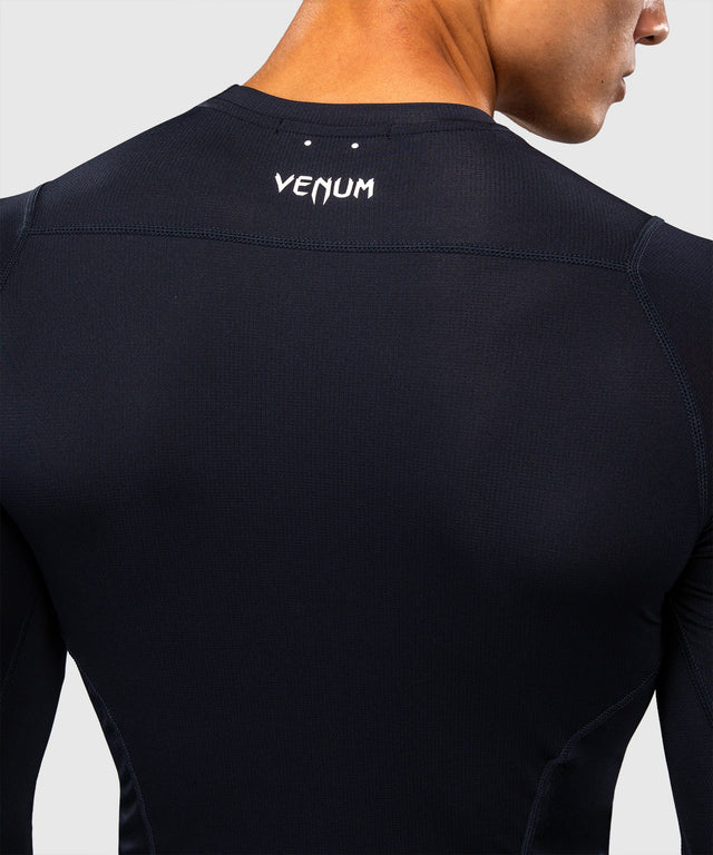 Rashguard Venum G-Core Manches Longues – Bleu Marine/Blanc