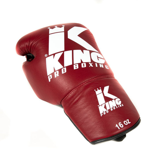 King Pro Boxing Boxhandschuhe BG1 mit Schnürverschluss – Rot/Schwarz