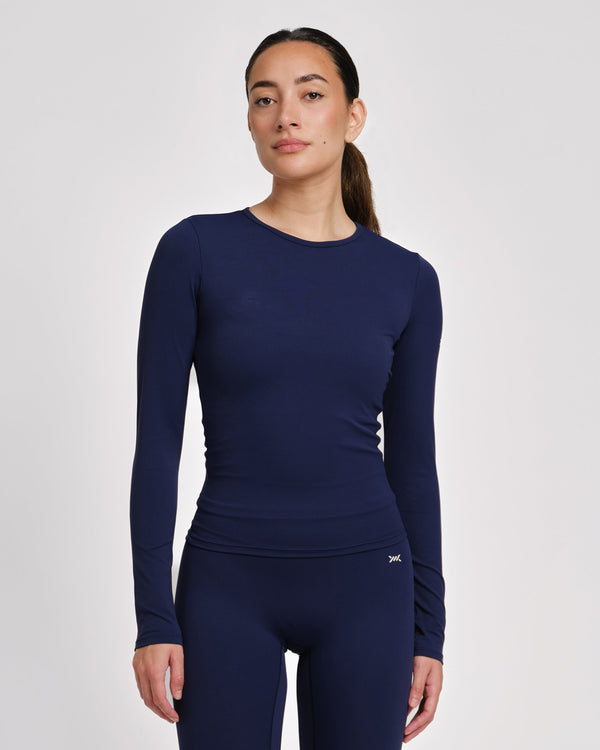 Caged Long Sleeves Aspire - Navy Blauw