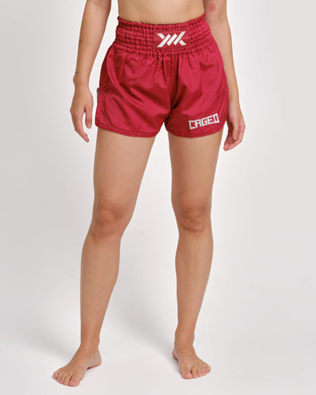 Caged Classic Muay Thai Shorts - Rood