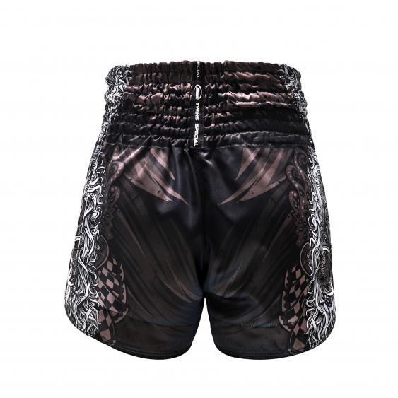 Short Muay Thai Twins TTBL Rangda - Noir/Gris