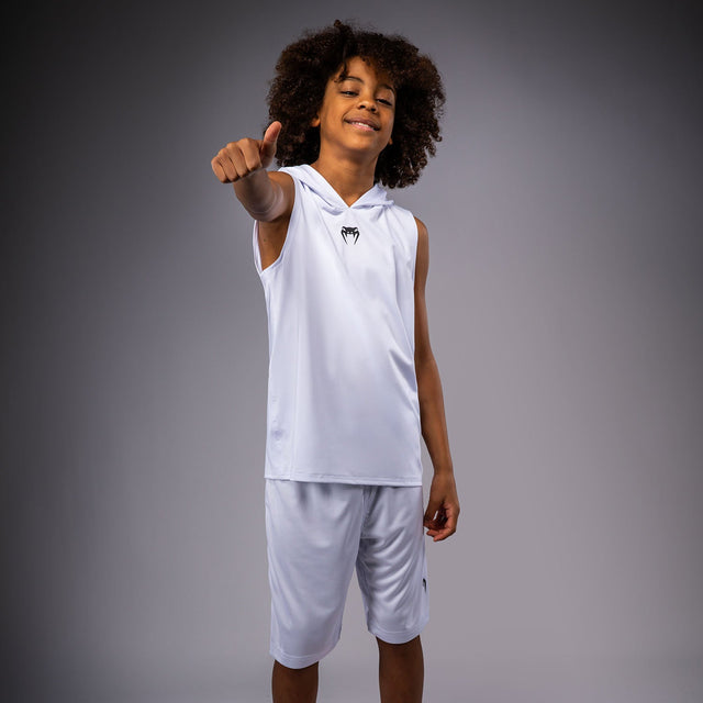 Venum Elite Hoodie Sleeveless Kids – White