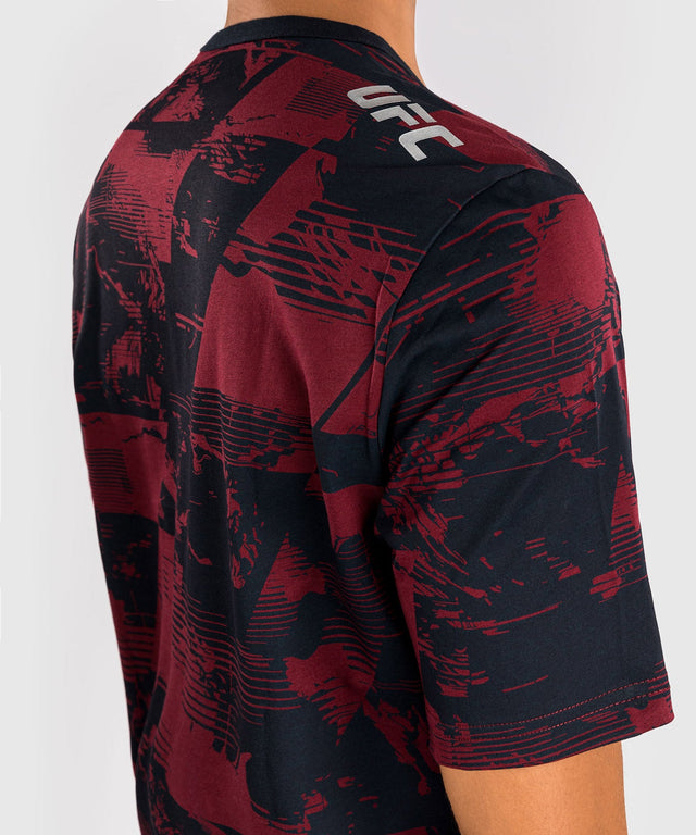 Venum UFC T-Shirt Zenith für Damen – Marineblau/Bordeaux/Silber