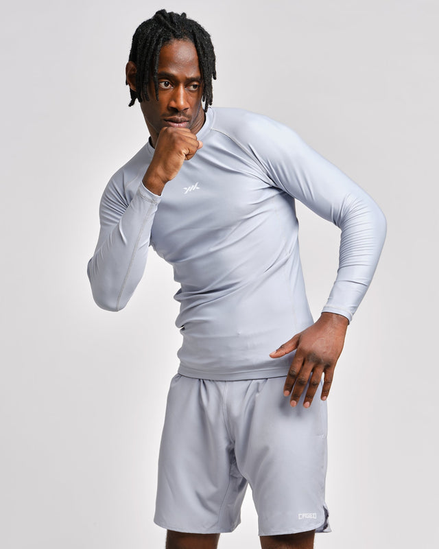Caged Tactical Rashguard Lange Ärmel – Gunmetal Grey
