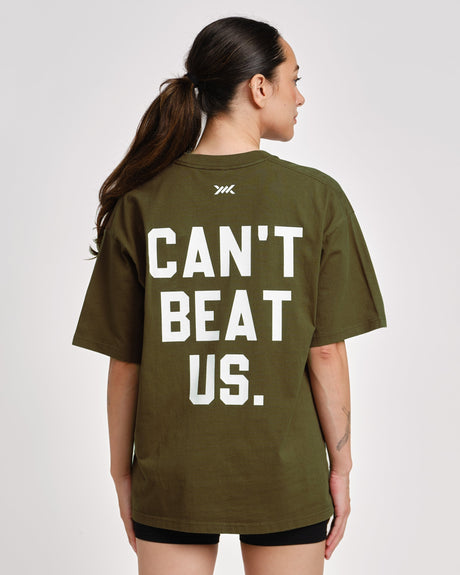 Caged T-Shirt 'CBU' - Kaki Groen