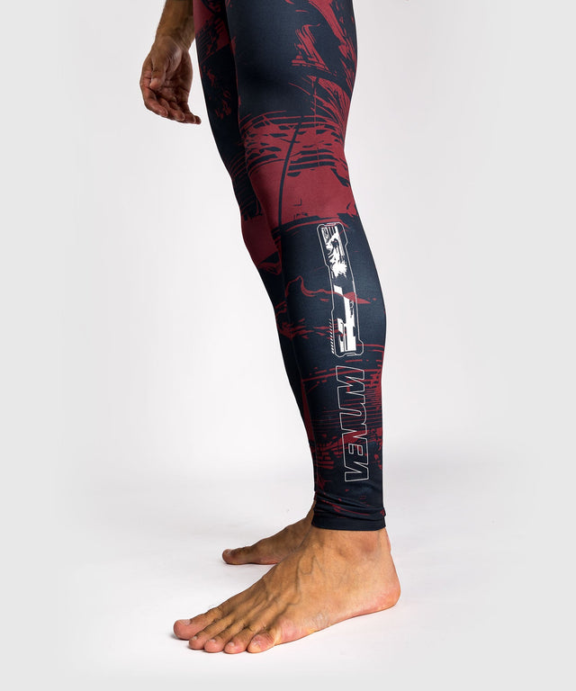 Venum UFC Kompressionshose Zenith – Marineblau/Bordeaux/Silber