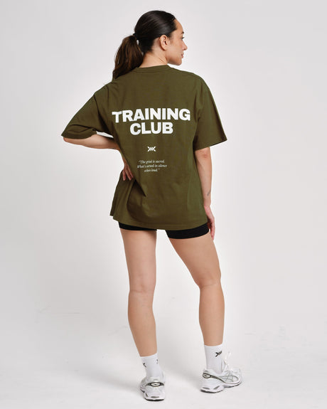 Caged T-Shirt Training Club - Khaki Green dam