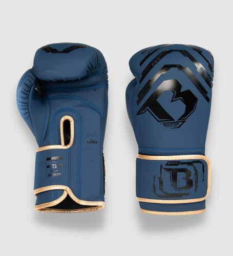 Gants de boxe Booster Elite Kids - Bleu/Noir/ Doré