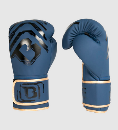 Gants de boxe Booster Elite Kids - Bleu/Noir/ Doré