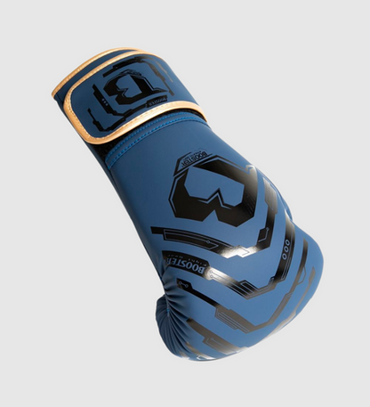 Gants de boxe Booster Elite Kids - Bleu/Noir/ Doré