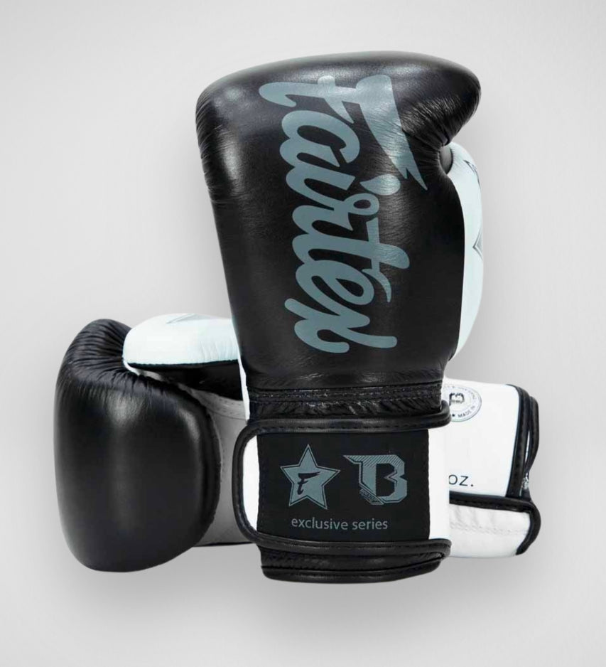 Gants de boxe Fairtex FXB V2 - Noir/Gris/Blanc