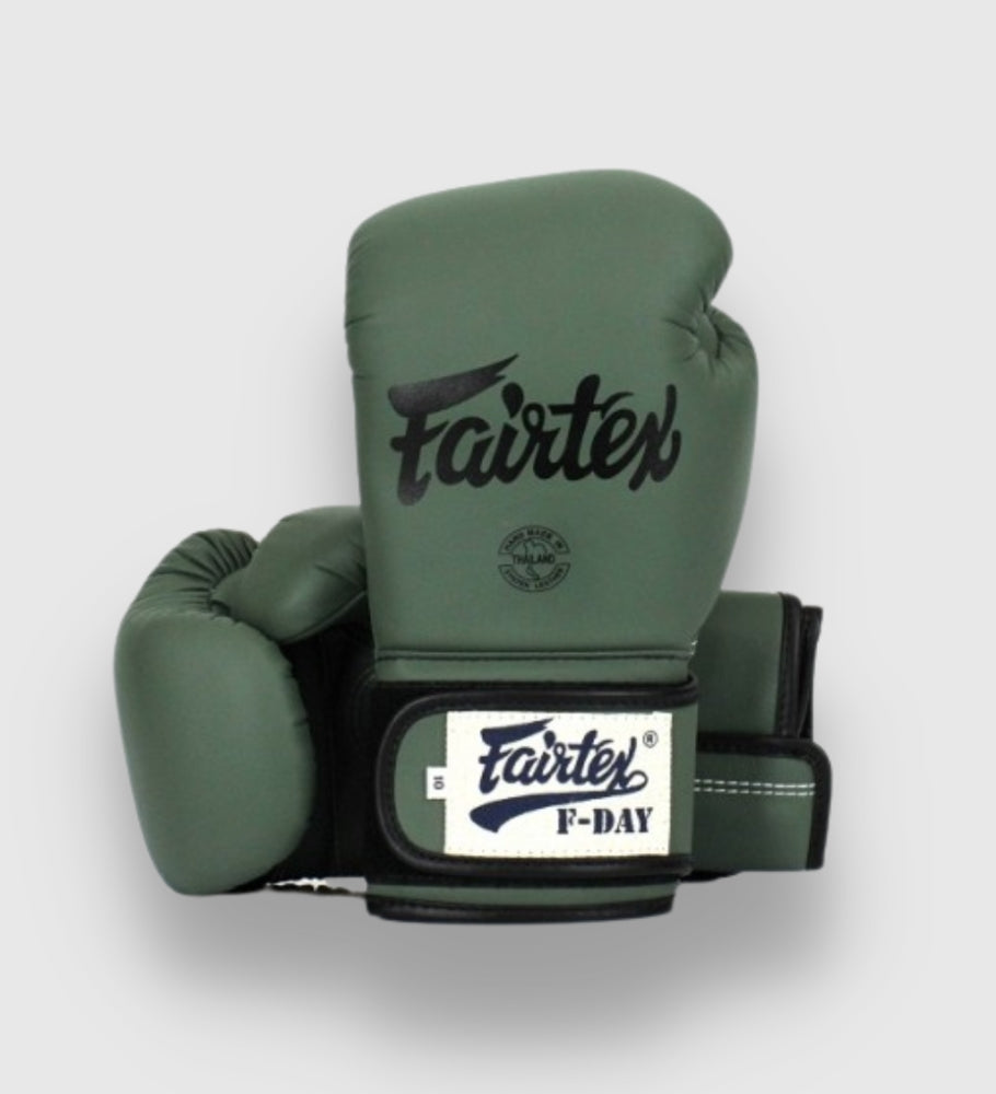 Gants de boxe Fairtex BGV11 'F-Day' - Vert kaki