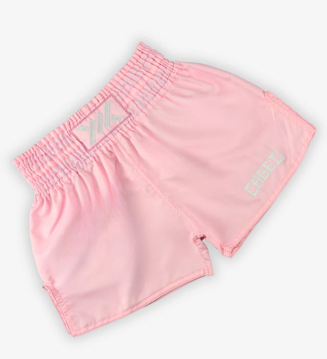Shorts de Muay Thai Caged Classic – Rose clair