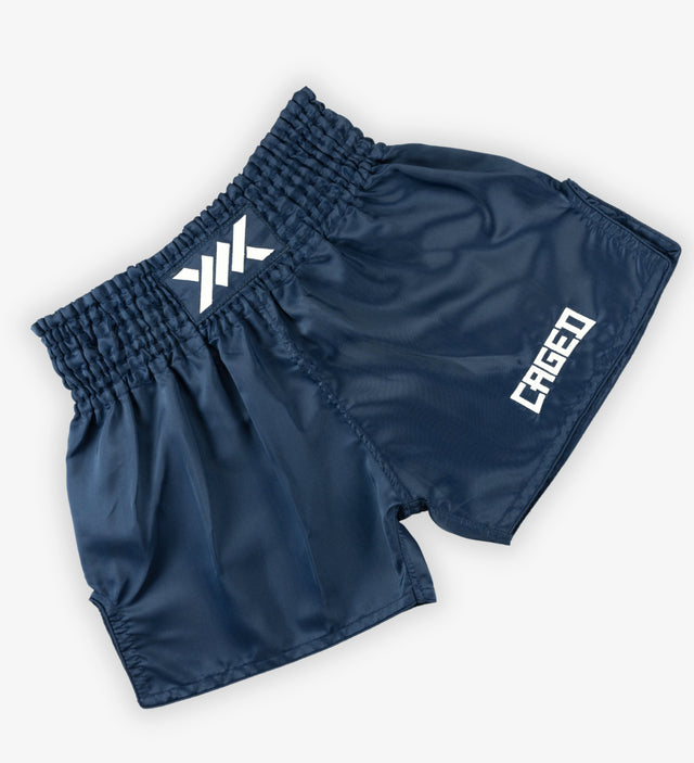 Pantaloncini Muay Thai Caged Classic – Blu Navy
