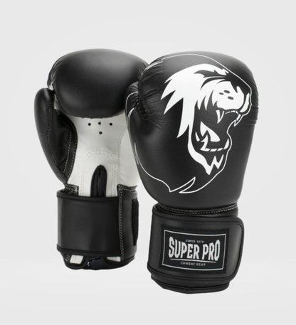 Gants de boxe Super Pro Talent Kids - Noir/Blanc